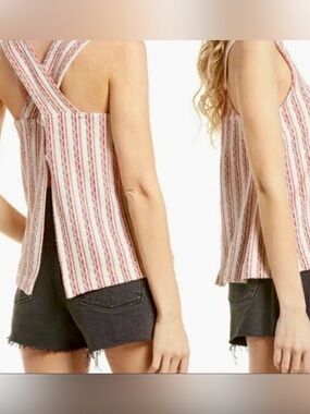 Madewell Cross-Back Tank Top Sleeveless
Bouclé Knit Striped Tweed